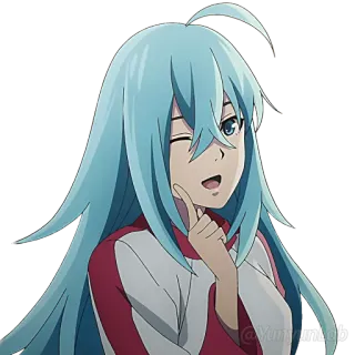 😉 @YumyumLab Anime, Gadis, Berkedip, Imut, Karakter telegram sticker
