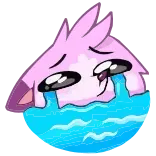 😭 khóc, buồn, hoạt hình, cảm xúc, kawaii, anime telegram sticker