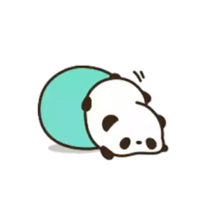 ♥️ 熊猫, 可爱, 懒惰, 动物, 卡通 telegram sticker