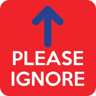 🤗 PLEASE IGNORE ignorare, freccia, rosso, istruzione, direzione telegram sticker
