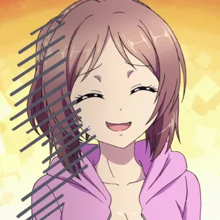 📈 anime, gadis, senyum, imut whatsapp sticker