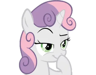 😏 Sweetie Belle My Little Pony Пони, Свити Белль, Мультфильм, Единорог, Анимация telegram sticker