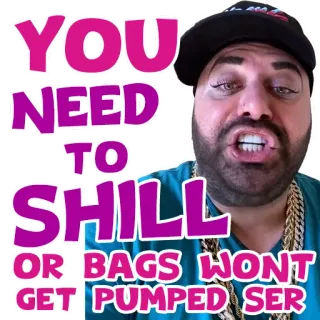 🗣 YOU NEED TO SHILL OR BAGS WONT GET PUMPED SER Шилл, Памп и дамп, Крипто, Мем, Инвестиции, Сленг whatsapp sticker
