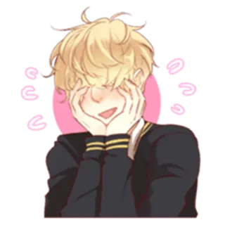☺️ Anime, Cartone animato, Carino, Personaggio, Ragazzo, Felice, Sorridendo telegram sticker