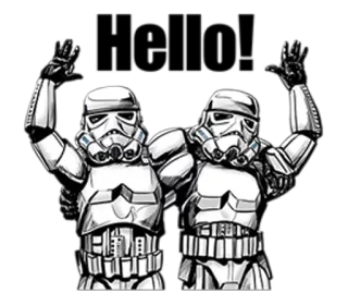 ✋ Stormtroopers, Star Wars, Soldats fictionnels, Science-fiction, Space opera telegram sticker