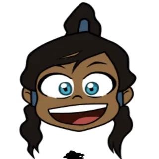 😀 Korra The Legend of Korra Dessin animé, Avatar, La Légende de Korra, Nickelodeon, Personnage telegram sticker