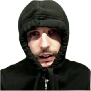 🙉 homme, sweat à capuche, portrait, personne telegram sticker
