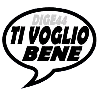 💚 DIGE44
TI VOGLIO BENE Italiano, Amore, Fumetto, Frase, Affetto telegram sticker