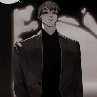 🩺 anime, manga, cartoon, man, serious, stylish telegram sticker