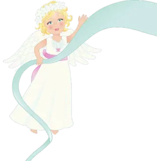 👼 ange, ruban, ailes, mignon, kawaii telegram sticker
