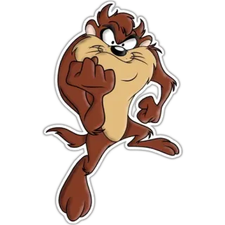 👍 Taz Taz, Looney Tunes, cartoon, Tasmanian Devil telegram sticker