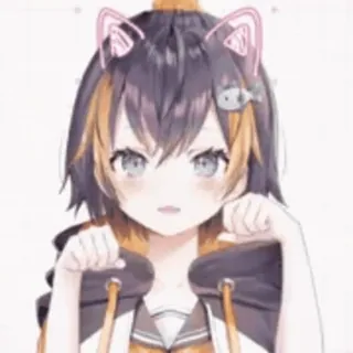 🐧 Petra Gurin Anime, Vtuber, Kattenoren, Schattig, Meisje, Petra Gurin telegram sticker