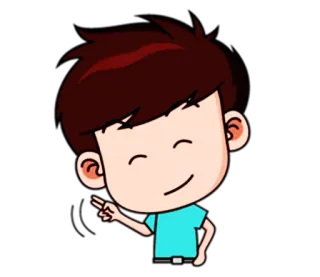 ✌️ cartone animato, pace, bambino, carino, amichevole, gesto, illustrazione telegram sticker