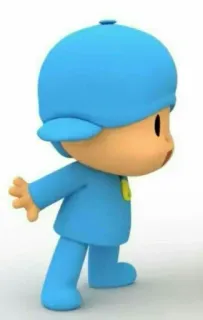 💙 Pocoyo Покойо, Мультфильм, Персонаж, Дети, Милый telegram sticker