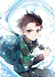 😏 Tanjiro Kamado Demon Slayer Anime, Demon Slayer, Spada, Tanjiro Kamado whatsapp sticker