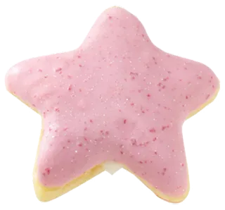 ⭐ star, donut, pink, dessert, sweet, food telegram sticker