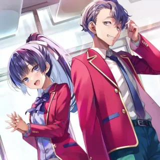 📕 Classroom of the Elite Anime, Salle de classe, École, Élèves, Manga telegram sticker