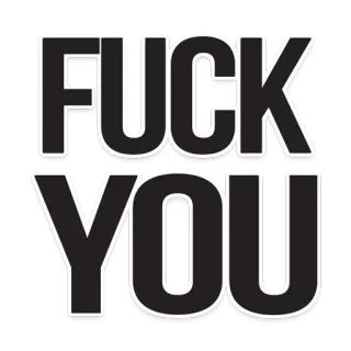 🖕 FUCK YOU offensive, swear, curse, insult, angry telegram sticker