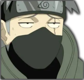 😐 Kakashi Naruto 애니메이션, 만화, 카카시, 나루토, 캐릭터 telegram sticker