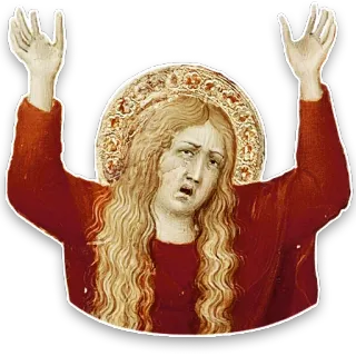 😫 art, religious, renaissance, icon, holy, sacred telegram sticker