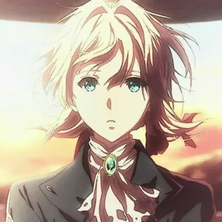 ☹️ Violet Evergarden anime, girl, character, violet evergarden telegram sticker
