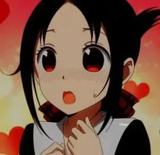 ❤️ Kaguya Shinomiya Kaguya-sama: Love Is War Аниме, Кагуя-сама, Любовь - это война, Кагуя Синомия, Мультфильм, Милый, Румянец telegram sticker