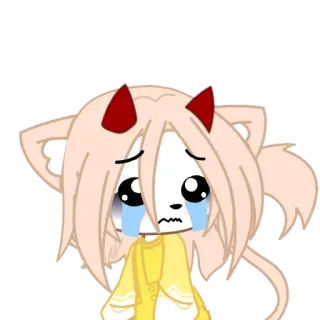 🥲 chorando, triste, anime, desenho animado, personagem, arte digital telegram sticker