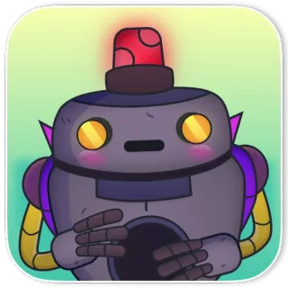 😳 Robô, Desenho animado, Fofo, Amigável, Personagem, Engraçado telegram sticker