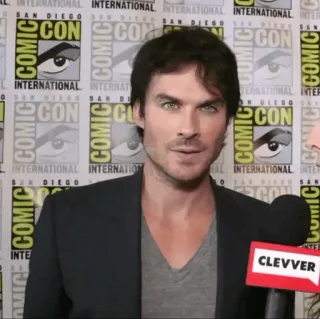 ✨ Ian Somerhalder CLEVVER celebrity, actor, interview, comic con, man telegram sticker