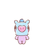 🖤 Mang BT21, Mang, cute, cartoon character, K-pop, mascot, Line Friends whatsapp sticker