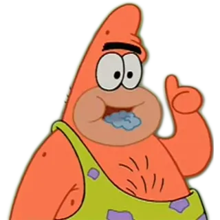 🤔 Patrick Star Spongebob Squarepants patrick, spongebob, cartoon, nickelodeon, seestern, lustig whatsapp sticker