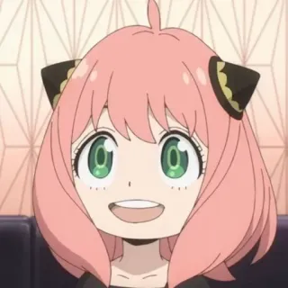 🥜 Anya Forger Spy x Family Anime, Spy x Family, Anya Forger, Cartoon, Leuk, Lachend, Geanimeerd telegram sticker
