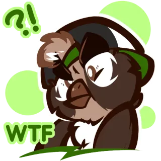 😳 WTF 부엉이, 만화, 동물, 표정, WTF, 외침 telegram sticker