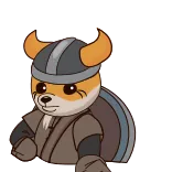 🚫 여우, 바이킹, 헬멧, 만화, 동물 telegram sticker