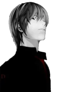 😐 Light Yagami Death Note anime, manga, death note, light yagami, psychological, thriller telegram sticker