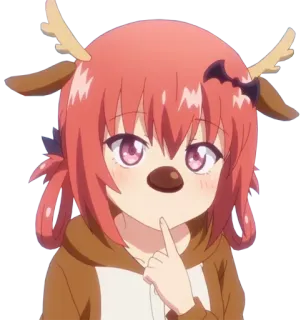 🤔 Satania Gabriel Dropout Anime, Satania, Gabriel Dropout, Manga, Kawaii, Diabeł, Słodkie, Renifer, Boże Narodzenie whatsapp sticker