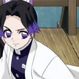 🦋 Shinobu Kocho Demon Slayer anime, mangá, Demon Slayer, Shinobu Kocho, fofo, roxo whatsapp sticker