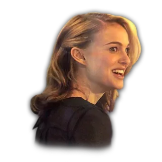 😃 Natalie Portman actress, celebrity, woman, portrait, blonde hair, smiling telegram sticker