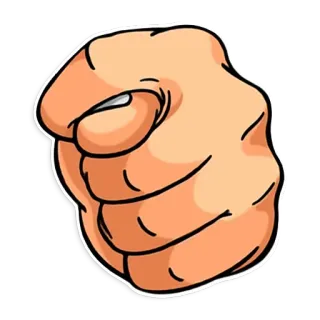 👊 jari, tangan, menunjuk, arah, gestur whatsapp sticker