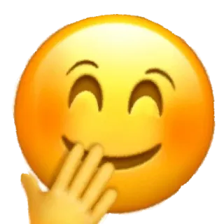 🥴 Émoji, Joyeux, Sourire, Main telegram sticker