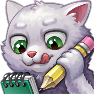 🤔 cat, pencil, drawing, sketch, cute, art, cartoon telegram sticker