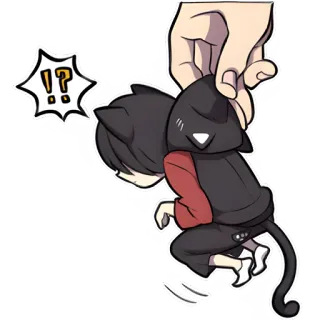 🥺 cat, anime, chibi, cute, cartoon, sticker, character telegram sticker