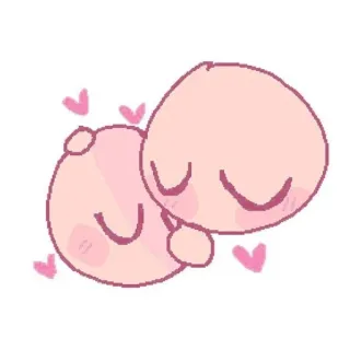 🫂 사랑, 커플, 귀여운, 하트, 분홍색, 관계 telegram sticker