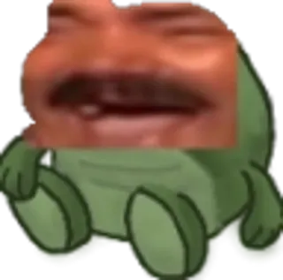 😂 rana, meme, gracioso, dibujo animado whatsapp sticker