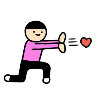 ❤ serce, miłość, łucznik, strzała, kreskówka telegram sticker