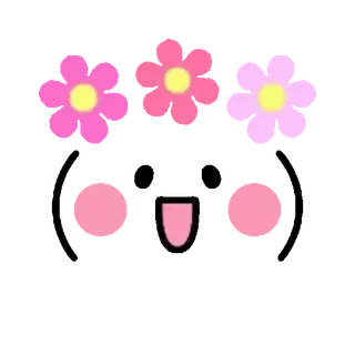 😂 fiore, kawaii, carino, adesivo, rosa telegram sticker