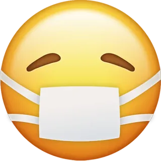 😷 emoji, face mask, illness, sick, pandemic, coronavirus, health telegram sticker