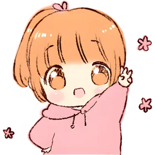 ✋ Hoạt hình, Anime, Manga, Dễ thương, Cô gái, Kawaii whatsapp sticker