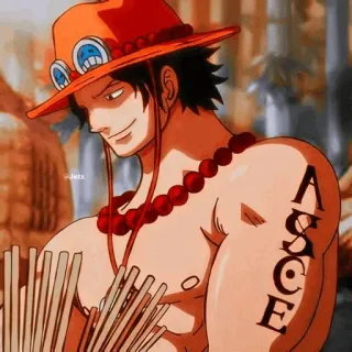 🪐 Portgas D. Ace One Piece anime, one piece, portgas d. ace, character, manga telegram sticker