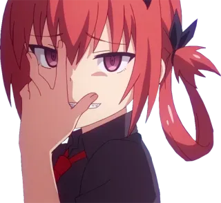 😈 Satania Anime, Ragazza, Satania, Demone, Malvagio, Corna telegram sticker